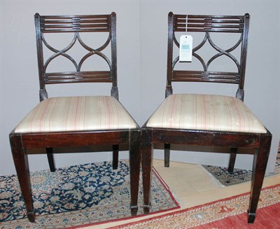 Lot 4261 - Pair of Georgian Style Mahogany Side Chairs
