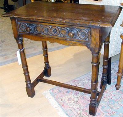 Lot 1154 - William and Mary Style Oak Single-Drawer Side...