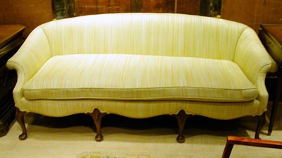 Lot 1163 - Queen Anne Style Upholstered Sofa
