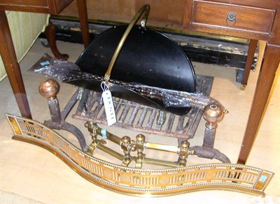 Lot 1165 - Group of Fireplace Equipment Including a fire...