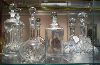 Lot 1169 - Four Stoppered Glass Decanters
