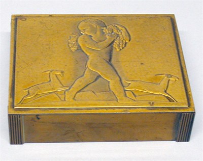 Lot 2627 - Brass Humidor Designed by Rockwell Kent
