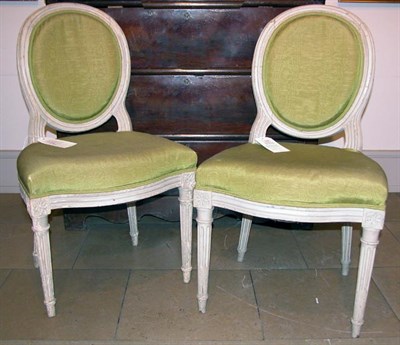 Lot 1314 - Pair of Louis XVI Style Upholstered Walnut...