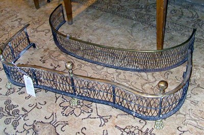 Lot 1317 - Two Brass and Wire Fire Fenders