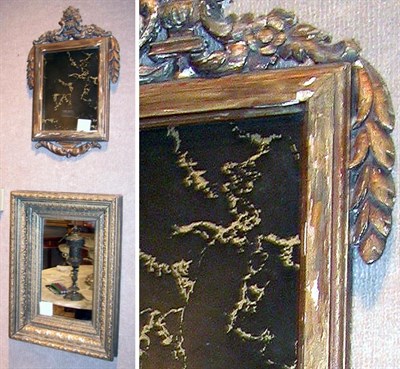 Lot 1324 - Two Gilt-Wood Small Mirrors
