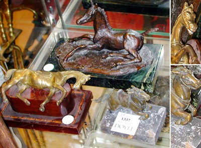 Lot 1337 - Three Bronze Figures of Horses