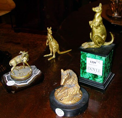 Lot 1339 - Four Gilt-Bronze Animal Figures