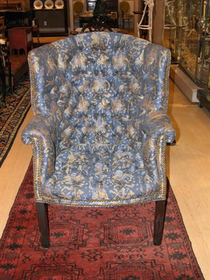 Lot 1187 - Georgian Style Mahogany Wing Chair