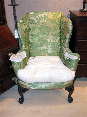 Lot 1240 - Georgian Style Mahogany Wing Chair