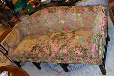 Lot 1262 - Georgian Style Camel Back Upholstered Mahogany...