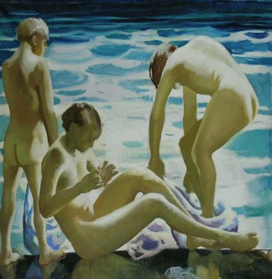 Lot 159 - Jean McLane (MacLane) 1878-1964 BATHERS Signed...