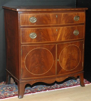 Lot 318 - Pair of Georgian Style Mahogany Bow Front Side...