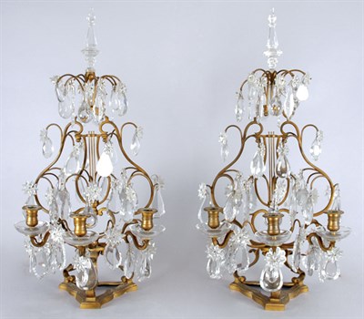 Lot 449 - Pair of Louis XV Style Gilt-Metal and Cut...