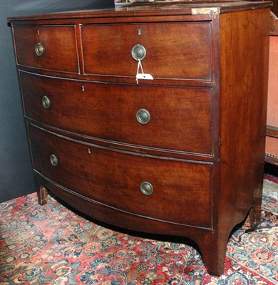 Lot 386 - Georgian Style Mahogany Bow Front Chest of...