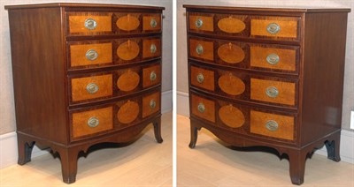 Lot 278 - Pair of Federal Style Inlaid Mahogany Bow...
