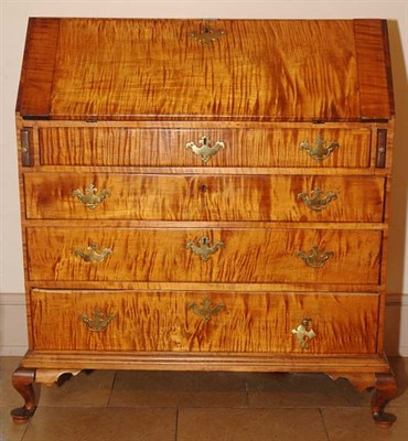 Lot 168 - Figured Maple Slant Front Desk Height 43...