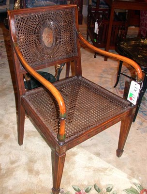 Lot 1652 - Adam Style Fruitwood Armchair