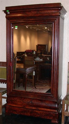 Lot 2128 - American Mahogany Mirrored Door Wardrobe 19th...