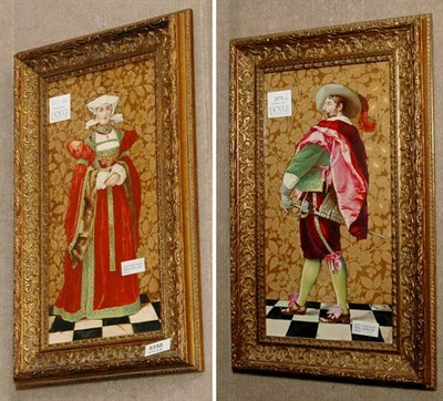 Lot 2171 - Pair of Framed Continental Porcelain Plaques...