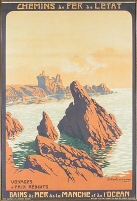 Lot 2075A - Julien Lacaze BAINS DE MER DE LA MANCHE ET DE...