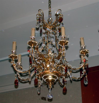 Lot 2644 - Louis XV Style Gilt-Metal and Faux Crystal...