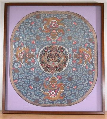 Lot 4226 - Chinese Silk Embroidered Uncut Cloud Collar...