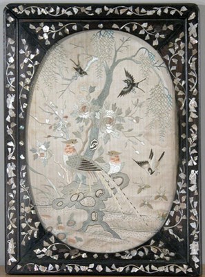 Lot 4218 - Chinese Embroidered Silk Textile Late 19th...