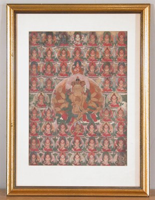 Lot 4196 - Thanka Depicting One Thousand Buddhas Tibet,...