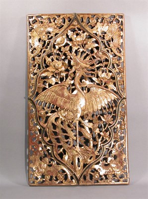 Lot 4229 - Chinese Gilt-Wood Architectural Panel 19th...