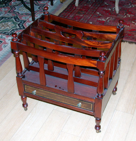 Lot 2701 - Georgian Style Mahogany Canterbury Height 20...