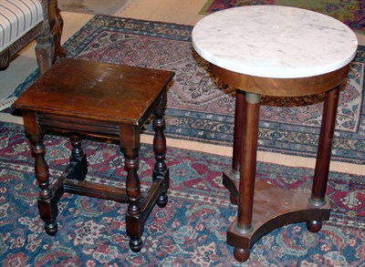 Lot 2472 - Empire Style Mahogany Marble Top Gueridon...