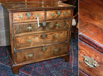 Lot 4332 - George I Walnut Chest of Drawers The banded...