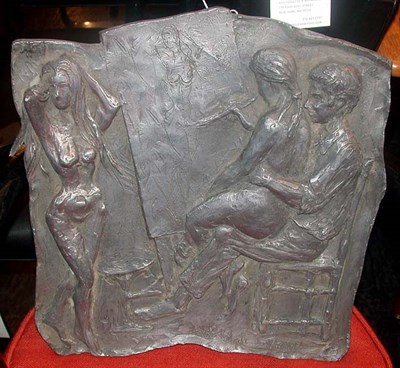 Lot 316 - Philip and Kelvin LaVerne Pewter Relief Plaque...