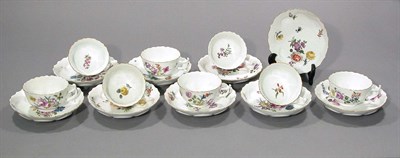 Lot 4419 - Set of Eight Meissen Porcelain Cups and Nine...