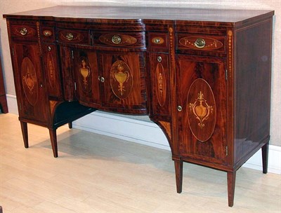 Lot 2140 - Georgian Style Inlaid Mahogany Sideboard Circa...