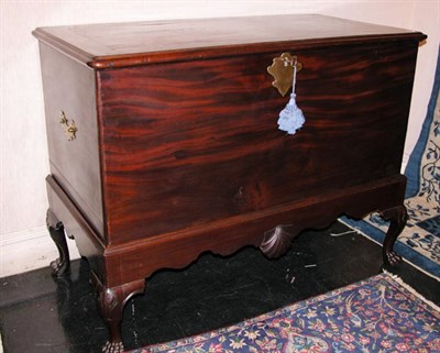 Lot 4314 - George III Mahogany Blanket Chest on Stand The...