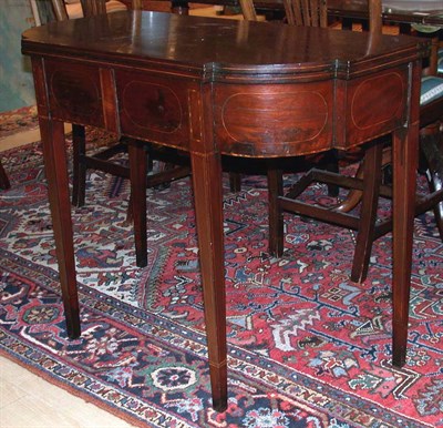 Lot 2119 - Federal Inlaid Mahogany Fold-Over Card Table...
