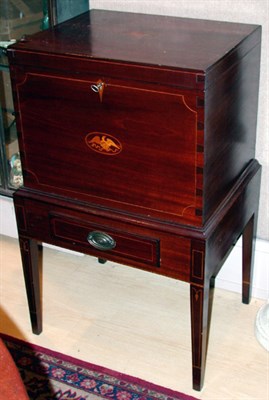 Lot 2611 - Georgian Style Inlaid Mahogany Cellarette on...