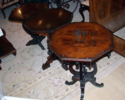 Lot 2412 - Three Pedestal Side Tables Comprising a...