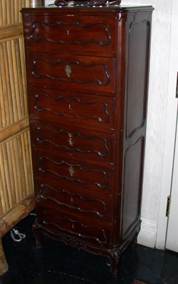 Lot 2330 - Pair of Louis XV Style Mahogany Semainiers...