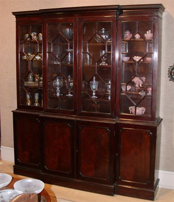 Lot 2459 - Georgian Style Mahogany Breakfront Height 6...