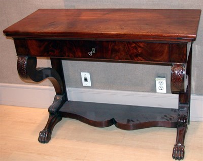 Lot 2512 - Empire Style Mahogany Console Height 33 inches,...
