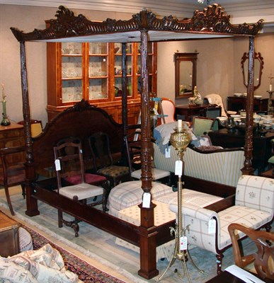 Lot 2540 - Georgian Style Mahogany Tester Bed Height 8...