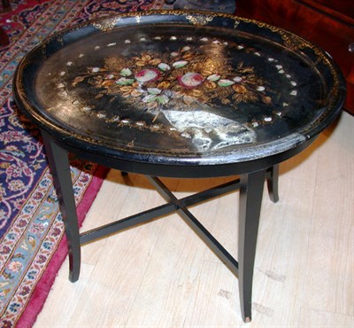 Lot 2546 - Victorian Papier Mache Tray Table Height 18...