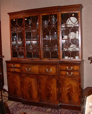Lot 2559 - Georgian Style Mahogany Breakfront Height 7...