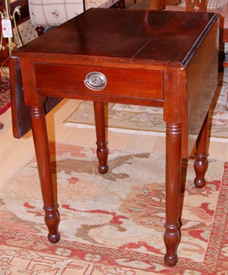 Lot 2491 - Federal Style Mahogany Drop-Leaf Work Table...