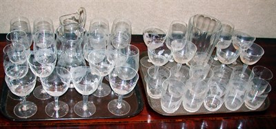 Lot 2504 - Group of Etched Glass Barware Including...