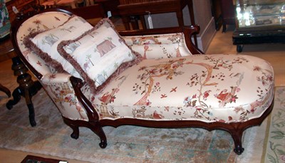 Lot 2495 - Louis XV Style Walnut Chaise Longue Length 6...