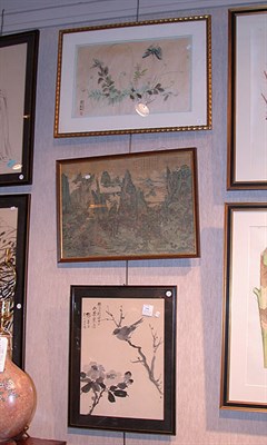 Lot 2166 - Eight Chinese and Japanese Paintings and...