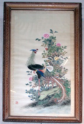 Lot 2099 - Framed Chinese Ink and Color on Silk Painting...